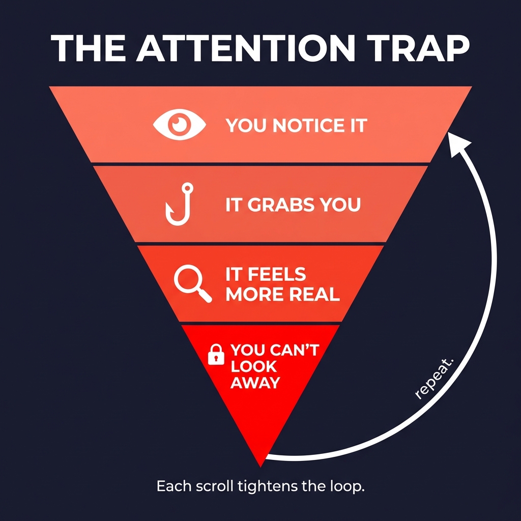 Attention and salience tightening into a loop